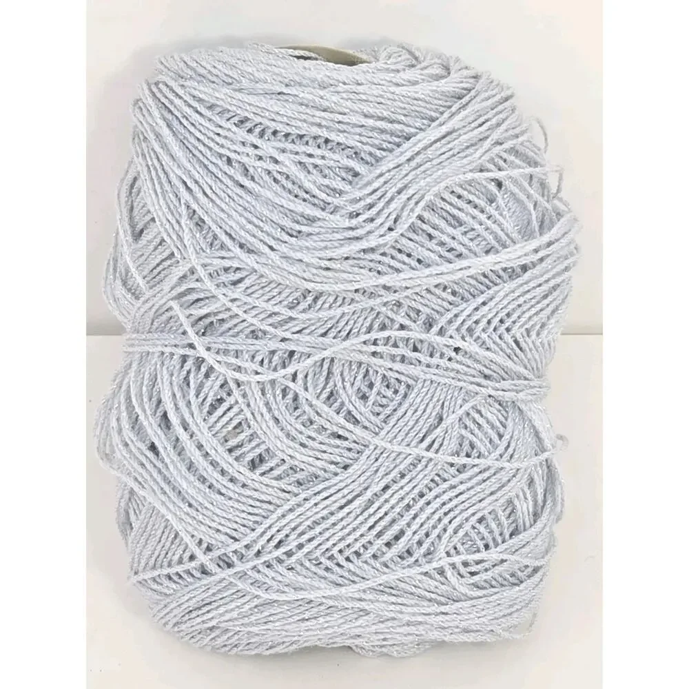 Hamanaka Knitting Yarn Thread Color #103 Lot R Silver Glitter Lot of 10 U327